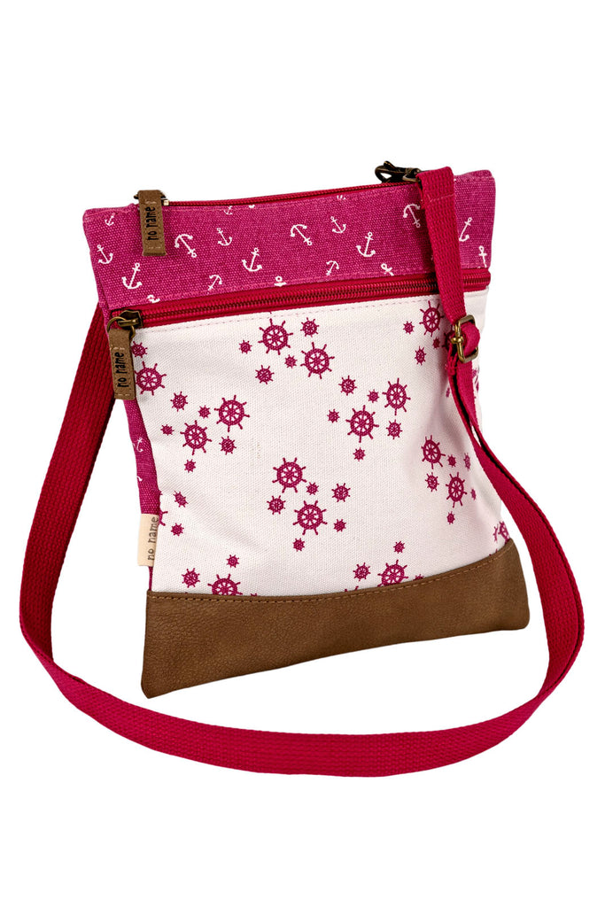 Crossbag Tasche Steuerrad & Anker Rosa