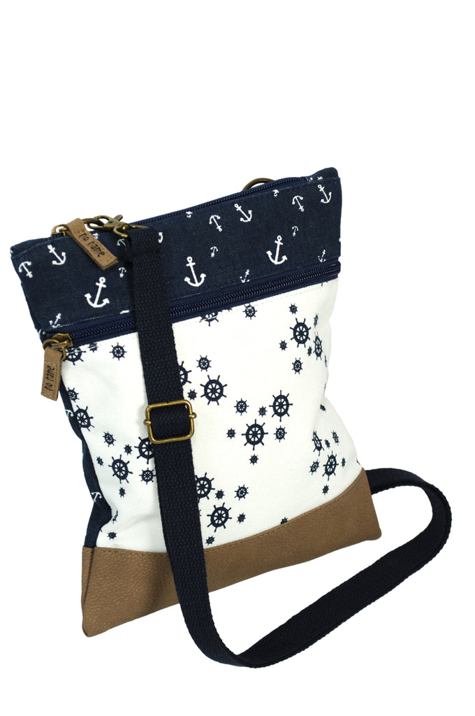 Crossbag Tasche Steuerrad & Anker Navy