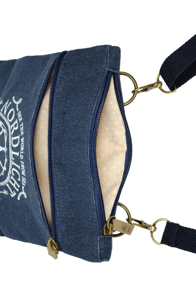Crossbag Tasche Nordlicht Navy Beispiel
