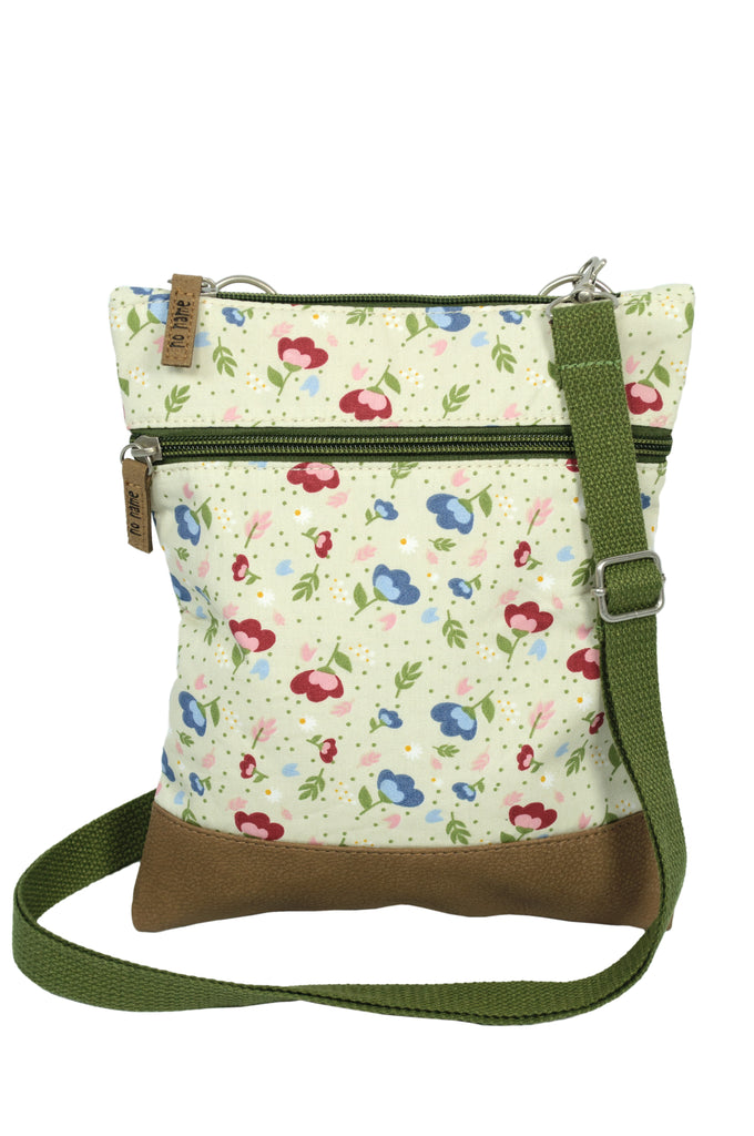 Crossbag Tasche Floral Beige