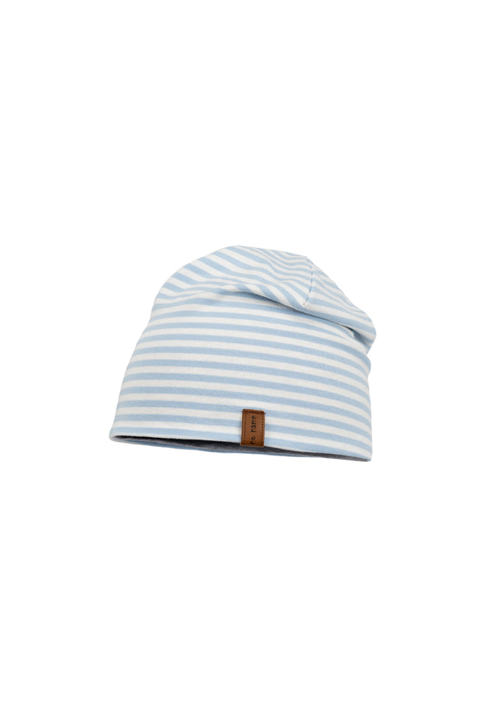 Kids Jersey Beanie "Ringel" Hellblau