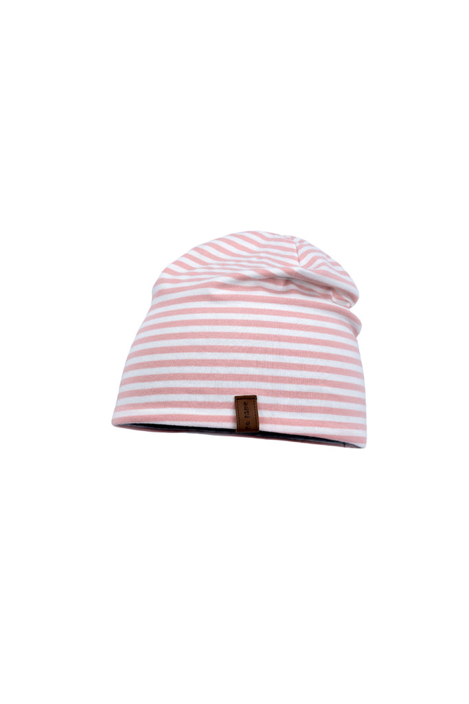 Kids Jersey Beanie "Ringel" Rosa